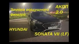 HYUNDAI SONATA VII (LF) 2019 г. Замена воздушного фильтра.