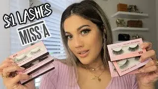 TESTING $1 LASHES 😱 Glam Faux Mink ShopMissA Lashes