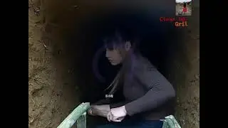 Girl digging tunnel