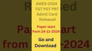 AWES 2024 Admit Card released #awes2024 #sainikschool #awespgt #pgtteachereligibility #political
