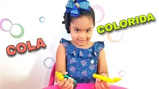 BRINCANDO COM COLA COLORIDA, com Eloah