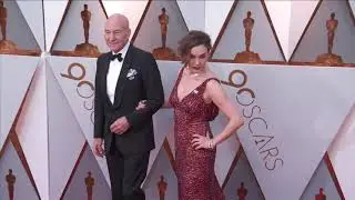 Oscars 2018 Arrivals: Patrick Stewart and Sunny Ozell | ScreenSlam