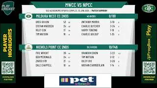 Mildura West CC 2nds v Nichols Point CC 2nds