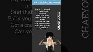 CHAEYOUNG - Moonlight sunrise rap lyrics #twice#chaeyoung#lyrics#kpop#shorts#butterlyrics