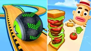 Sandwich Runner vs Going Balls | Night Gaming | Portal Run | Max Levels & Adventure