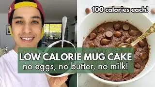 Low Calorie Mug Cake Recipe | 100 Calories, No eggs, No milk, No Butter!