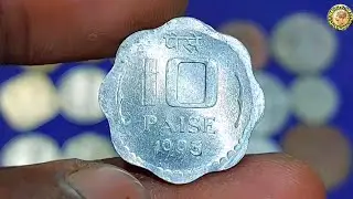 10 Paise 1993 k mint republic indian aluminium #coins @britishindianoldcoins