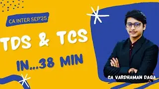 CA Inter Taxation Fast Track Batch | TDS & TCS | CA VARDHAMAN DAGA@arhaminstitute
