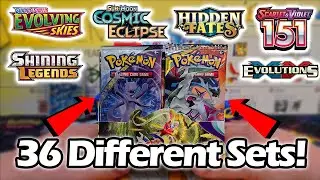 Custom Pokemon Booster Box Opening! (36 Different Sets)