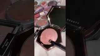 Fenty highlighter in rose rave💗 #makeup #fentyhighlighter #glitterbomb
