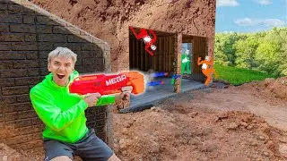Nerf Blaster Battle Royale Challenge in Underground Backyard Bunker! (Last to Defeat Mystery Spy)