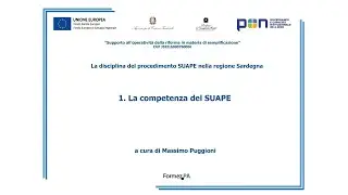 Lezione 1 - Le competenze SUAPE