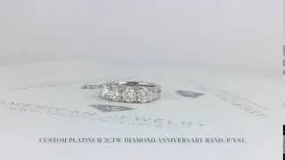 American Jewelry - Custom Platinum 2ctw Diamond Anniversary Band (F/VS1)