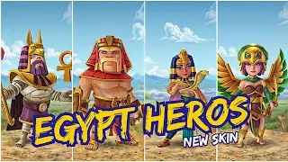 Egypt Heros 🧟✴️ | The Ultimate Clash of Sands | Clash of funz #egyptheros #heros #newskin #coc