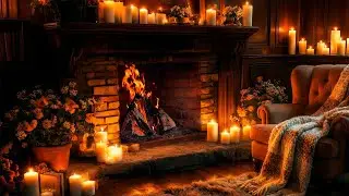 Атмосфера камина 12 часов 🔥 Мягкое горение поленьев [Без музыки]