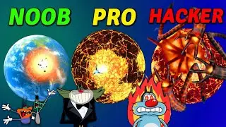 Noob vs PRO vs Hacker In SOLAR SMASH | Oggy & The Cockroaches