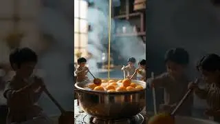 Tiny Humans Making Giant Jalebi 🍭🔥 | Realistic Cinematic Cooking Scene #shorts