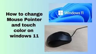 How to change Mouse Pointer and touch color on windows 11