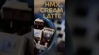 HMX Cream Latte Linear Switch | Sound Test | #keyboard #keyboardasmr #keyboardsounds #poppy #creamy