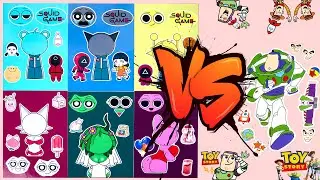 🌸Incredibox Sprunki Rich Family Vs Buzz Lightyear & Lucky Luke Sticker Book #asmr #stickerbook