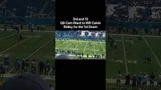 #Titans Practice snippet: QB Cam Ward to WR Calvin Ridely for the 1st down. GREAT THROW and CATCH!