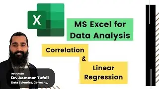 Correlation and Linear Regression in MS Excel | Hindi/Urdu