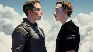 Free Stock Videos - AI animation - elon musk and mark zuckerberg looking at each other and standing