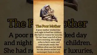 The Poor Mother in English Story | English Listening practice #English #shortsenglish #viral