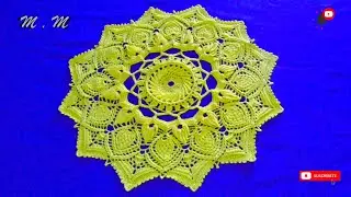 TAPETE  DE 12 PUNTAS TEJIDO A CROCHET PASO A PASO (PARTE 1)| MANUALIDADES MARTINA