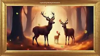 Three Deer in an Autumn Forest | Leaf Animation | Frame TV Art | Screensaver 4K | No Sound Video