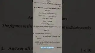 +3 2nd semester Botany major question paper core-4  2025