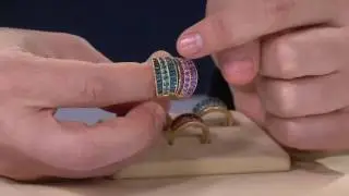 Round & Baguette Semi-Precious Gemstone Ring 14K, 2.50 cttw on QVC