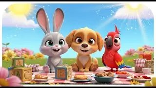 ABC Picnic with Talking Animals 🧺🐻🐦 | Alphabet Song for Kids | Learn ABC with Animal Friends