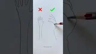 How to draw hand🤔😱 #shorts #craft #art #drawing #crafts #satisfying