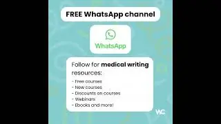 FREE medical writing WhatsApp channel :)