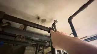Flush lines and bleed air from 1950s hydronic radiant heating system