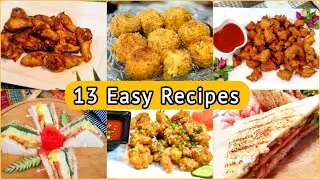 13 Easy Party Snaks Recipes | Evening Snaks | Easy Recipes By Food Temptation