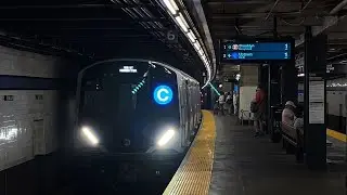 NYC Subway: R179/R211A (A) (C) & R160 (F) Trains @ East Broadway