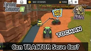 FS18, Tractor Tochan to Car in Farming Simulator 18 #skullgaming #farmingsimulator
