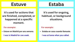 ESTUVE vs ESTABA |  What's the difference? Learn with examples