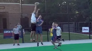 Taylor Brooks of the New York Empire climbs the ladder!