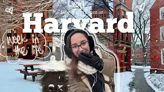 Uni Vlog 📚Week in the Life at Harvard University (snowed campus tour! ❄️☃️)