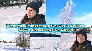 Winter Walk in Sweden on a Sunny Day | Sunshine, Snow & Nature Vibes (No Talking)
