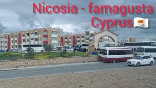 Nicosia to famagusta Road view 4k. North Cyprus