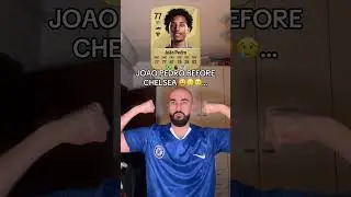 Joao Pedro Before and After Chelsea goal cards on eafc26