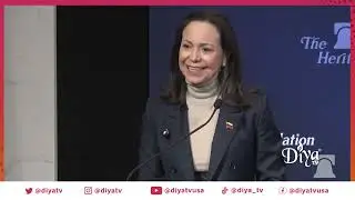 Venezuelan opposition leader Mar&iacute;a Corina Machado discusses her meeting w/ President Trump