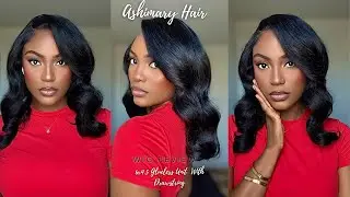 Pre-Styled , Pre-Everything Glueless  14 Inch Body Wave Bob || Ashimary wig