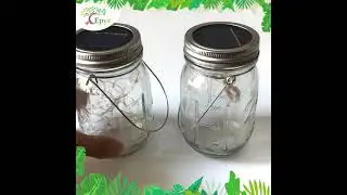 Epyz Hanging Solar Lights Outdoors | Solar Mason Jar Lid Fairy String Lights for Christmas