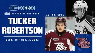 Petes' Tucker Robertson Named Cogeco OHL Player of the Week