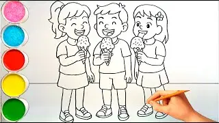 Easy Ice Cream Drawing || How To Draw Ice Cream